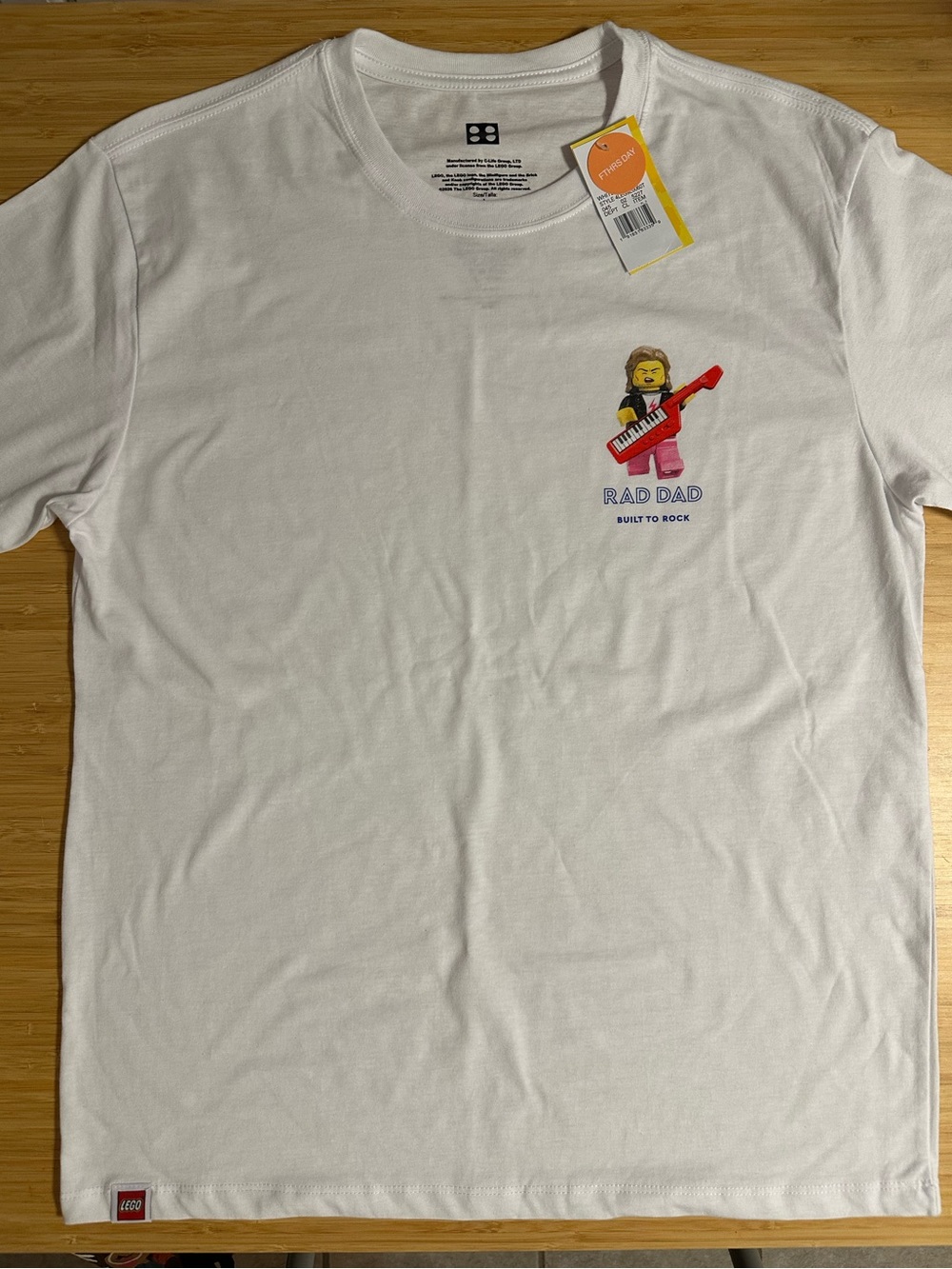 Lego White 'Rad Dad' Short Sleeve Graphic Tee